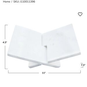 Magnolia White Marble Book Stand
